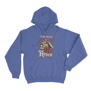 Meat Canyon Dont Worry Kitten Unisex Hoodie Blue