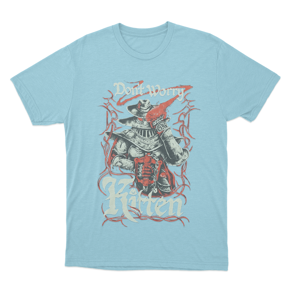 Meat Canyon Don't Worry Kitten Unisex T Shirt Sky Blue Meat Canyon Dont Worry Kitten Unisex T Shirt Sky Blue