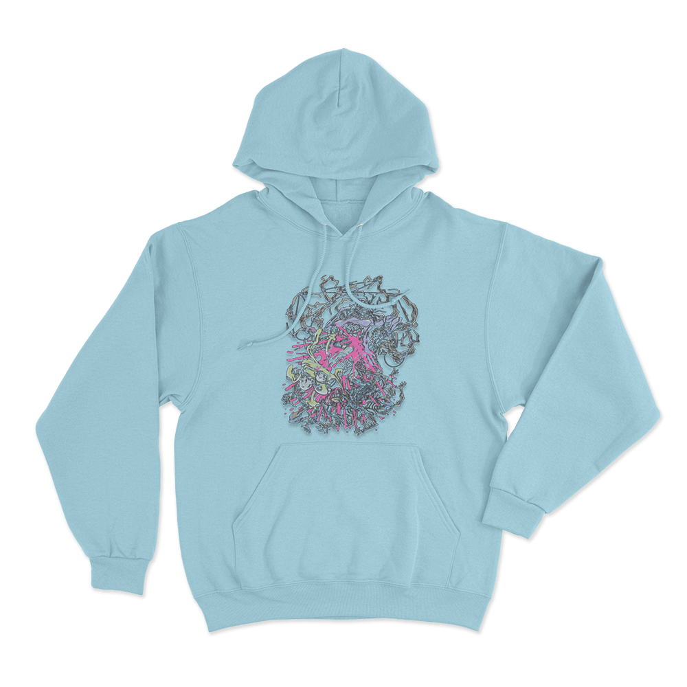 Meat Canyon Tug Unisex Hoodie Sky Blue Meat Canyon Tug Unisex Hoodie Sky Blue