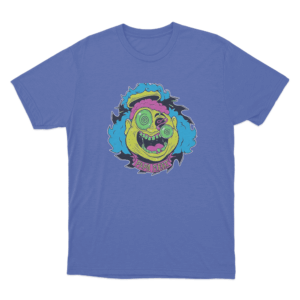 Papa Meat Crazy Face Unisex T Shirt Blue
