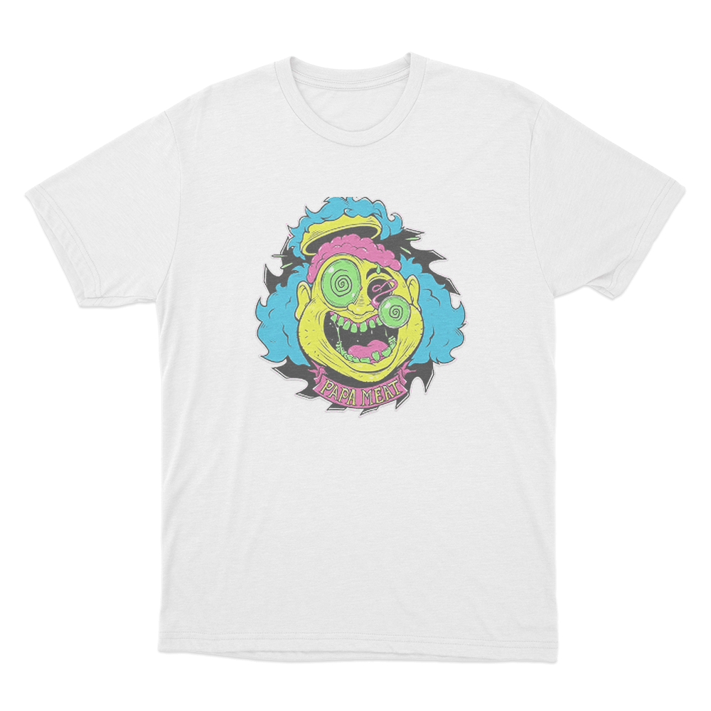 Papa Meat Crazy Face Unisex T Shirt White Papa Meat Crazy Face Unisex T Shirt White